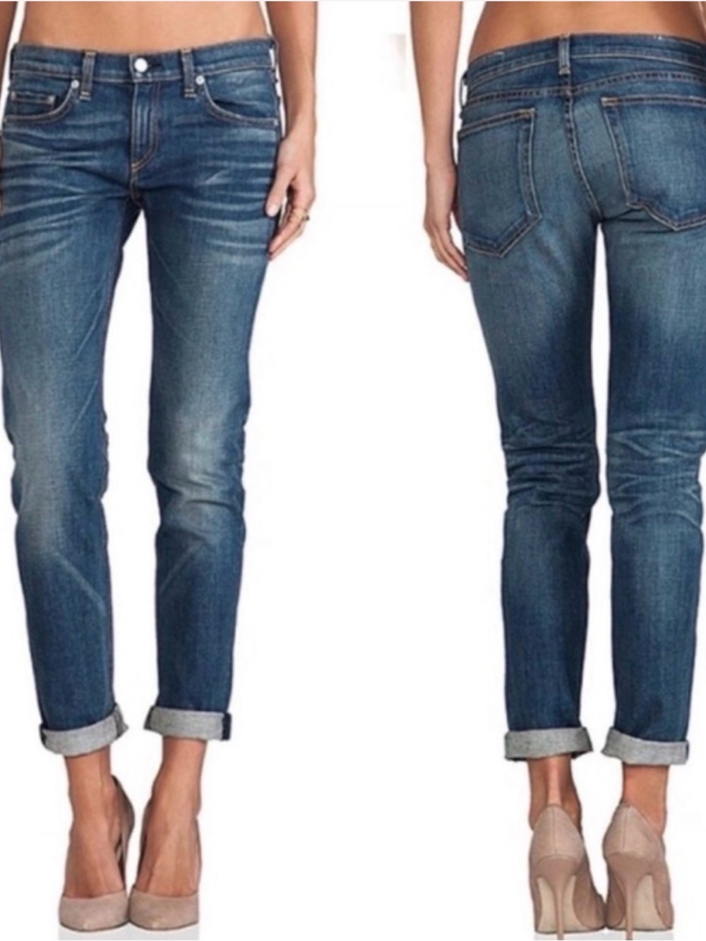 Rag & Bone “The Dre” Denim Jeans Size 32
Mid-Rise Light Stretch Cuffed Hem